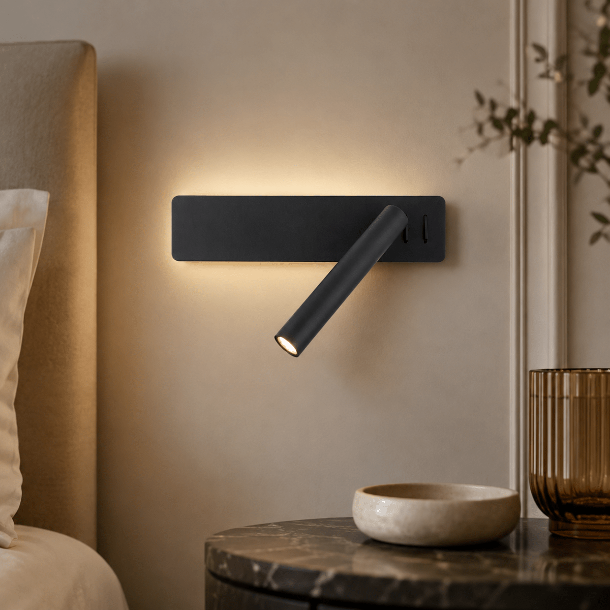 360° Rotating LED Wall Lamp, Dimmable