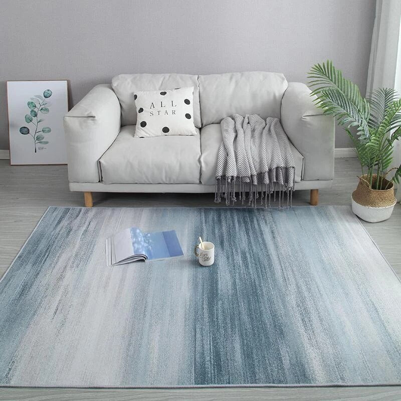 Grand tapis en fausse laine 300 x 200 cm, motif abstrait