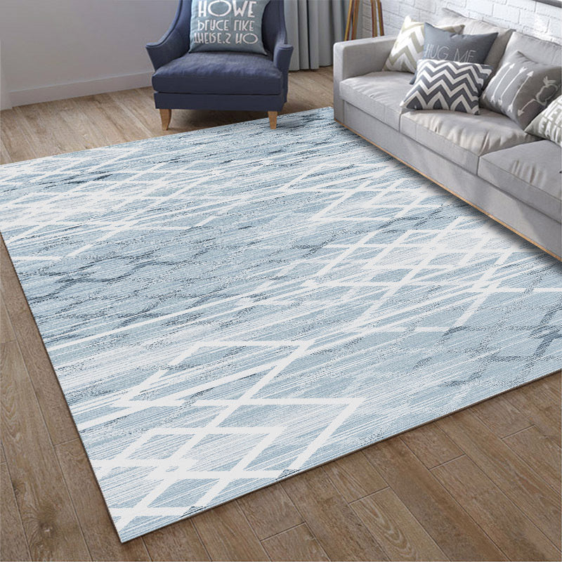 Large Faux Wool Area Rug, Blue, 200 x 300 cm