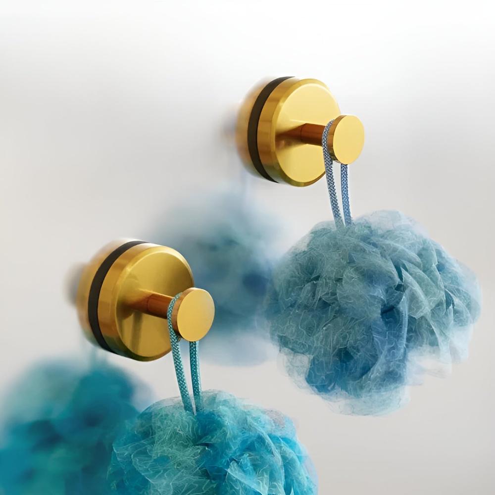Crochets Muraux à Ventouse en Acier Inoxydable – Gold