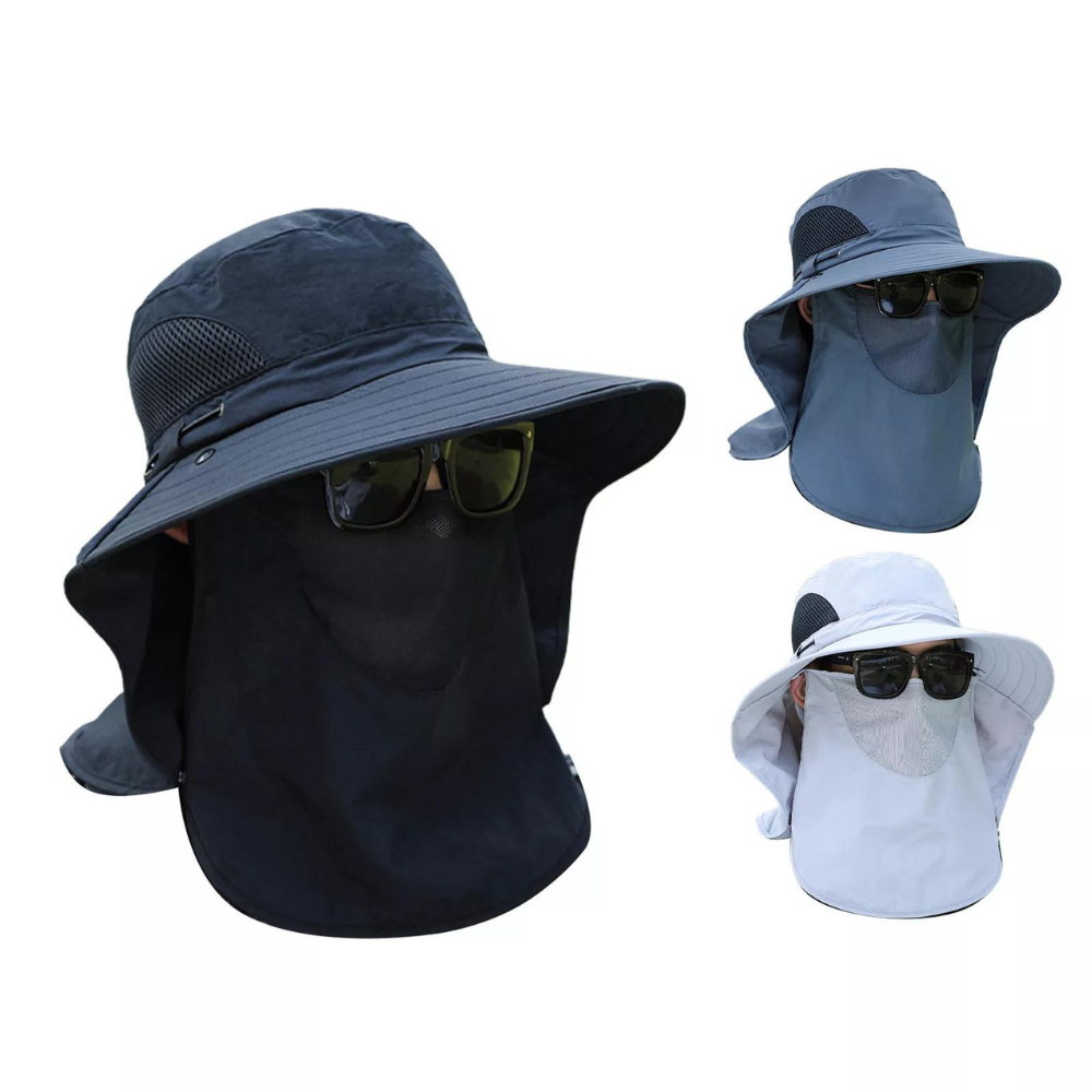 Chapeau de Pêche Anti-UV à Large Bord Respirant