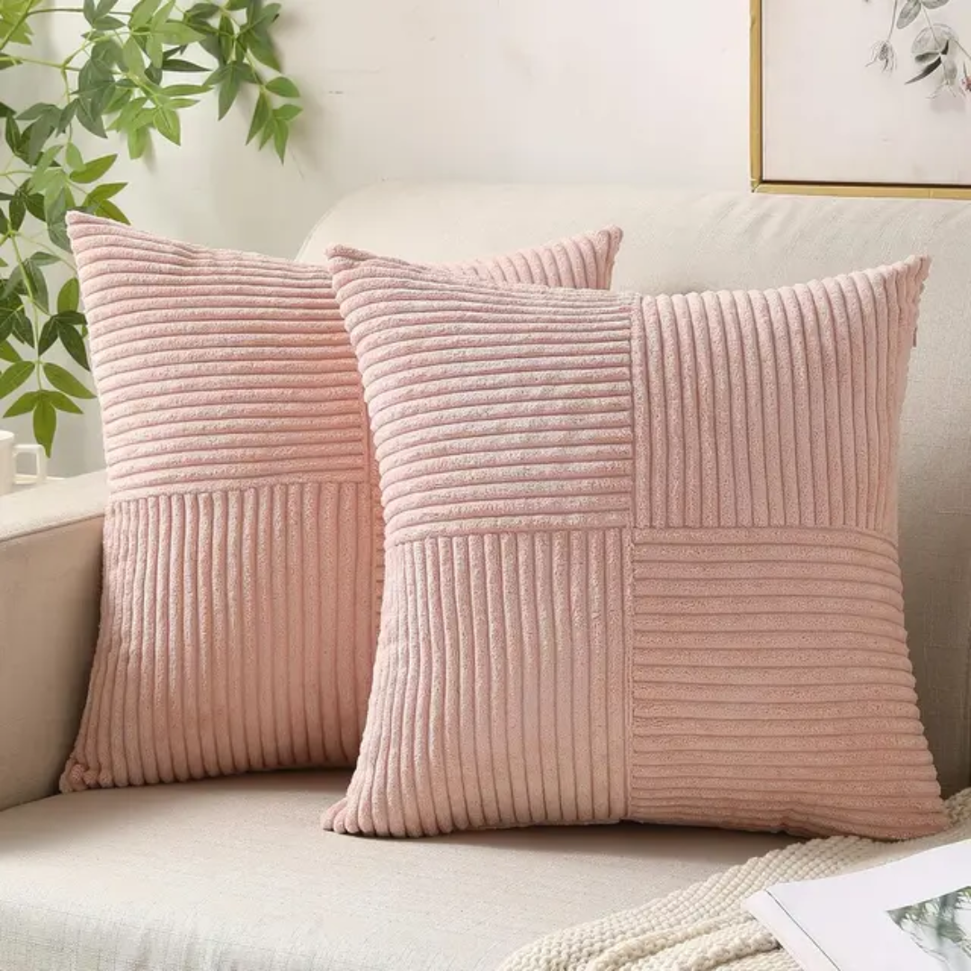 Coussin Décoratif en Peluche 45 x 45 cm - Rose