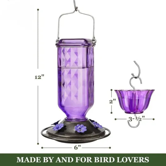 Mangeoire à Colibris en Verre Anti-Fuite 700ml