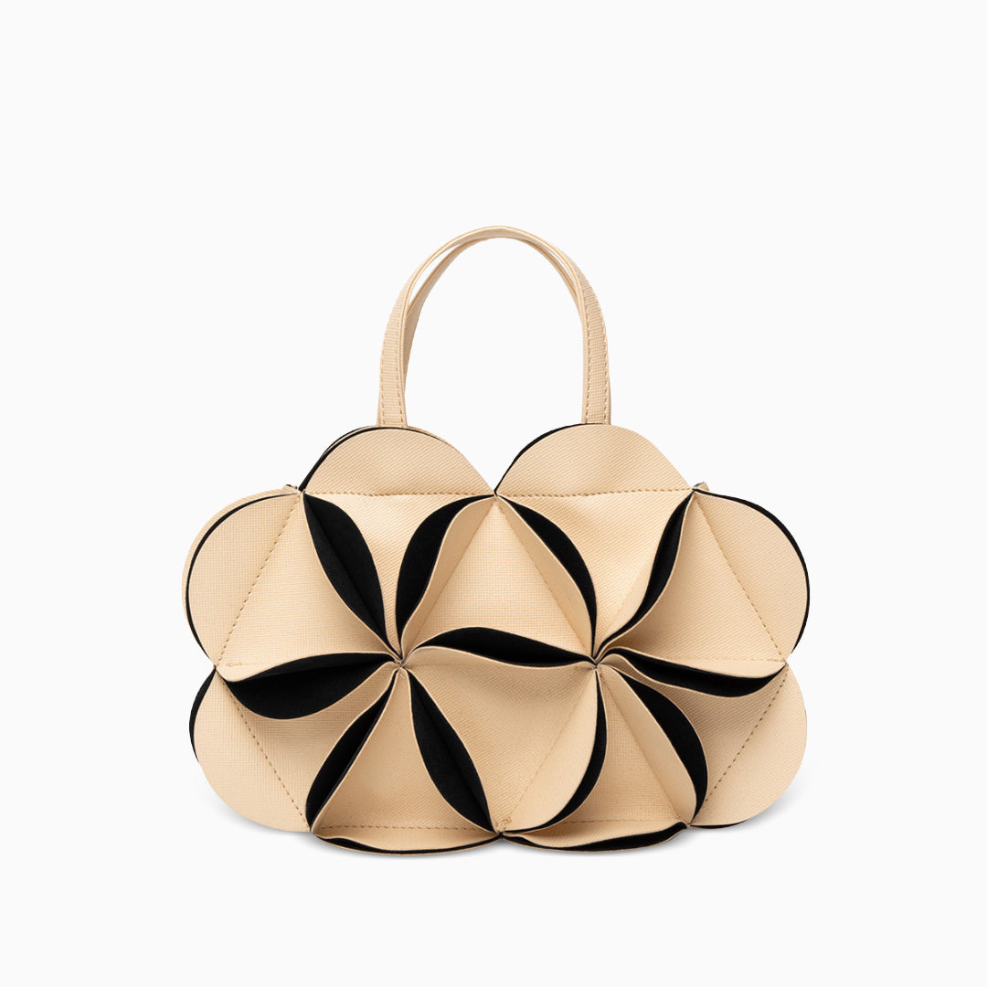 Sac à main à fleur en relief, similicuir