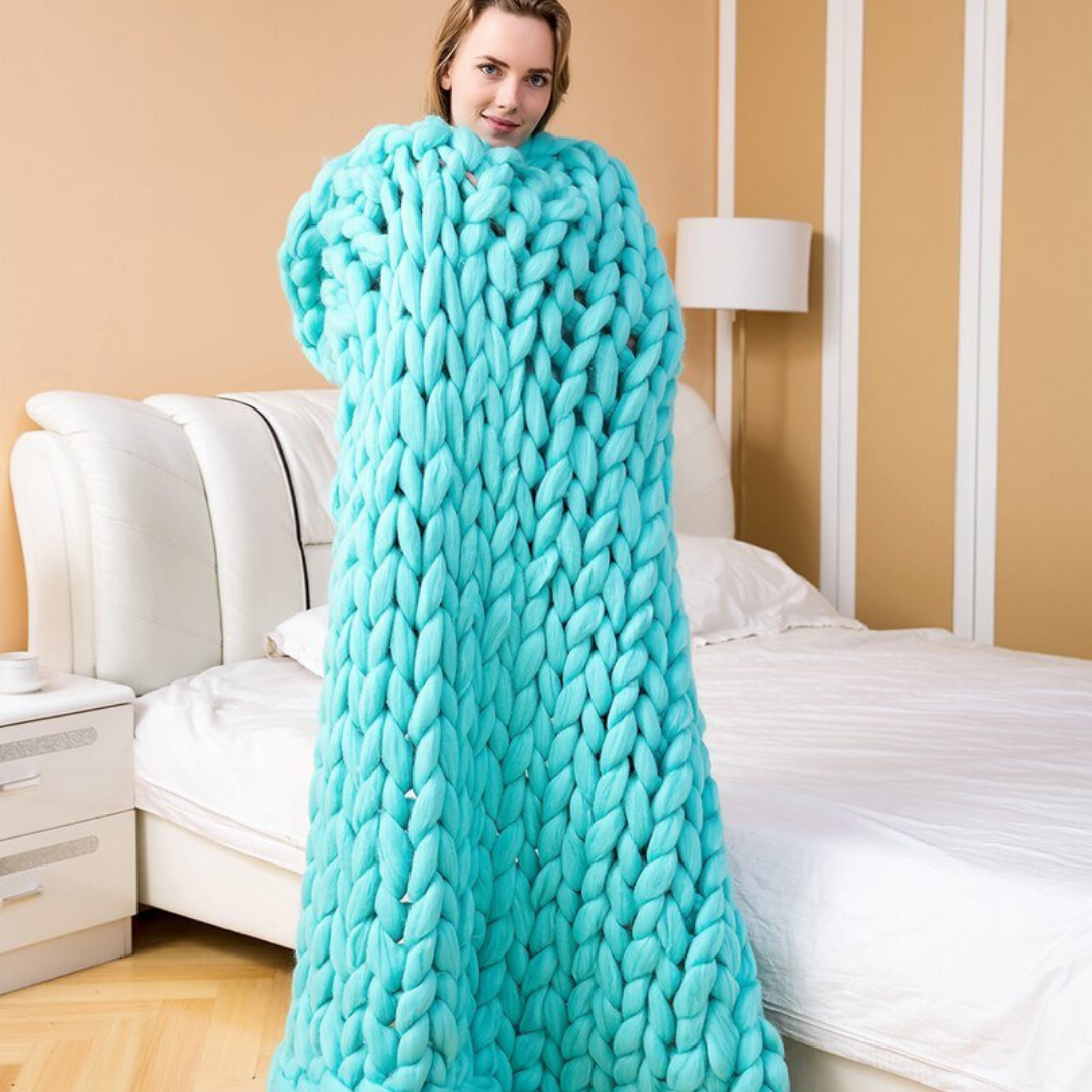 WinterVibe - Kit Plaid DIY en Grosse Maille