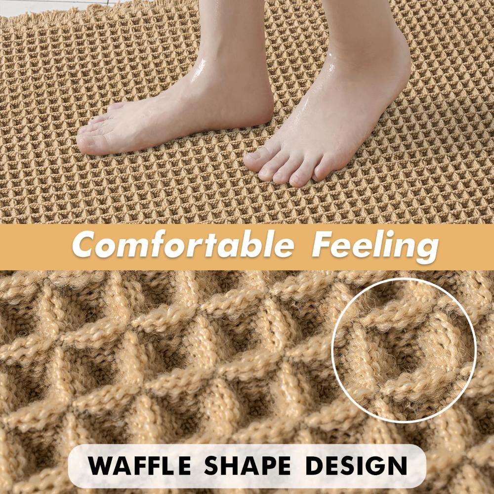 Waffle-Weave Bath Mat, Double Layer