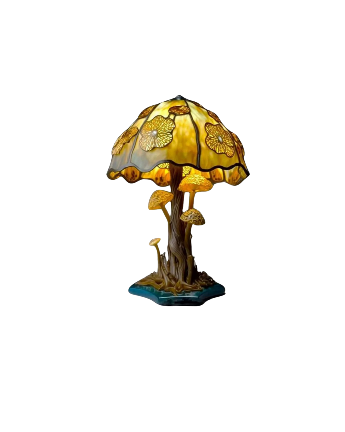 Lampe champignon en résine faite main