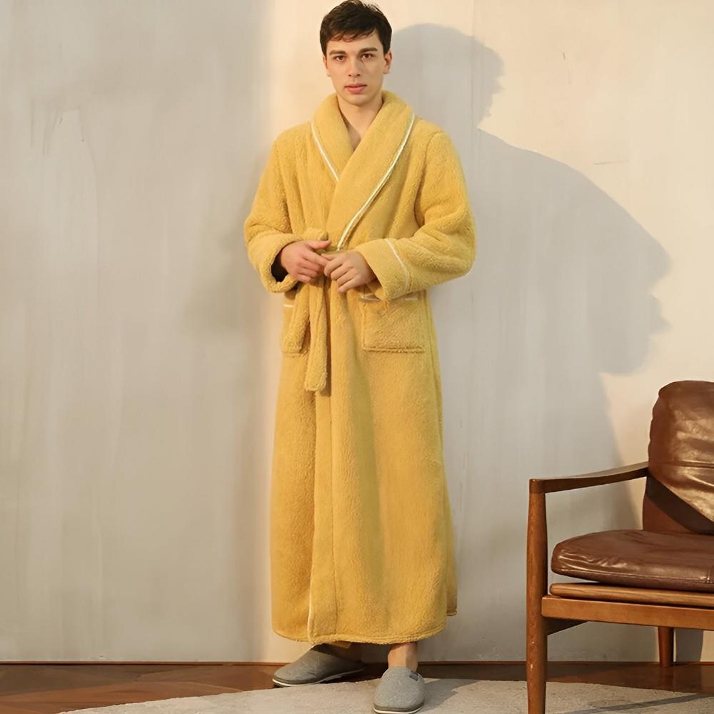 Peignoir Confort en Flanelle Corail – Yellow
