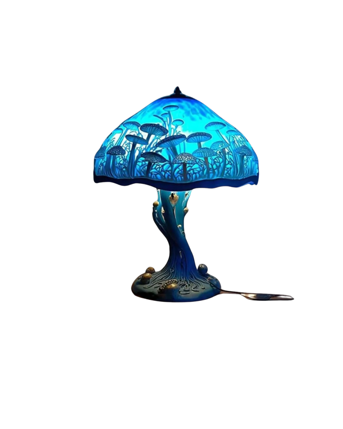 Lampe champignon en résine faite main
