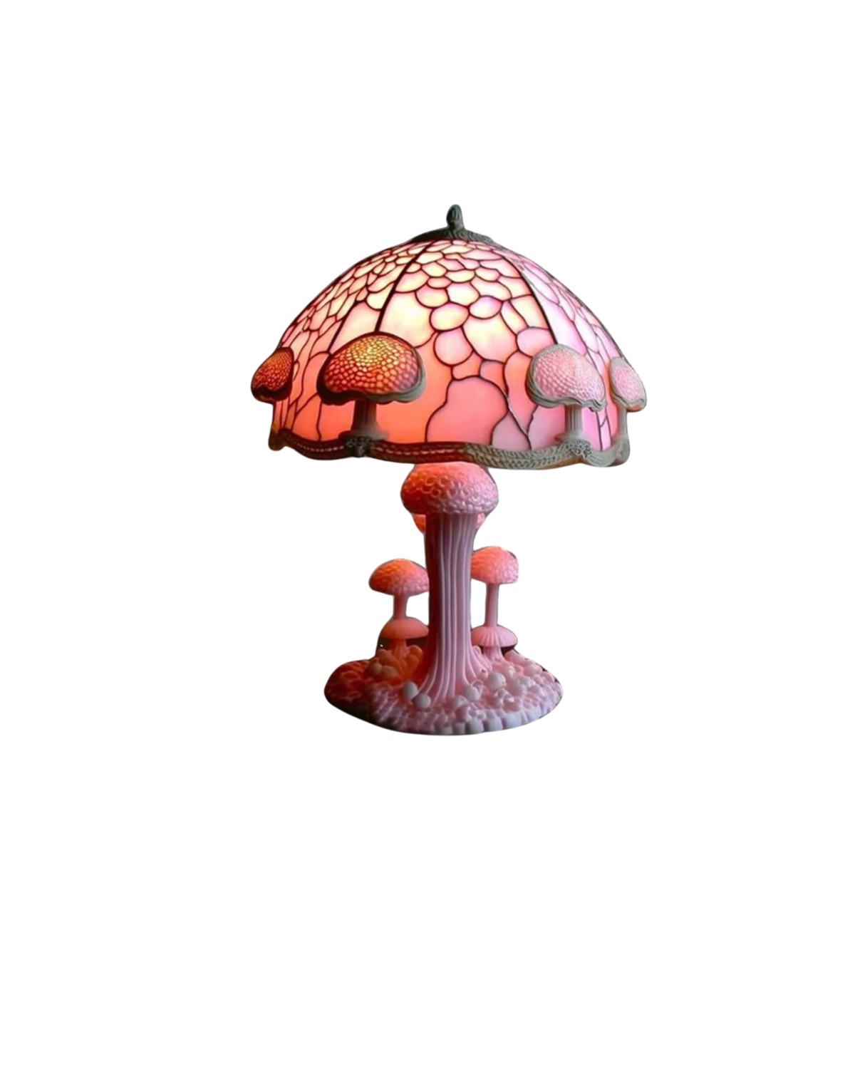 Lampe champignon en résine faite main