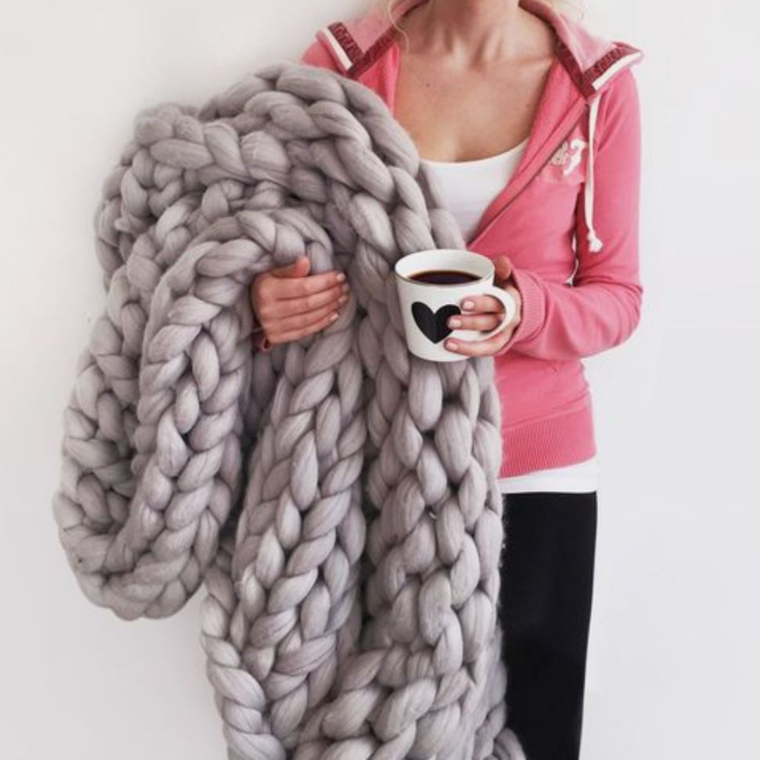 WinterVibe - Kit Plaid DIY en Grosse Maille
