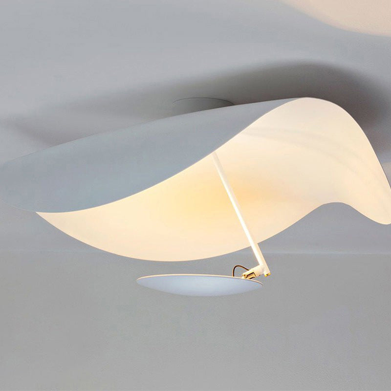 Luminaire feuille torsadée en métal, 1 ou 2 lumières