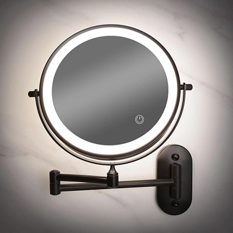 Rechargeable LED Wall-Mounted Magnifying Mirror