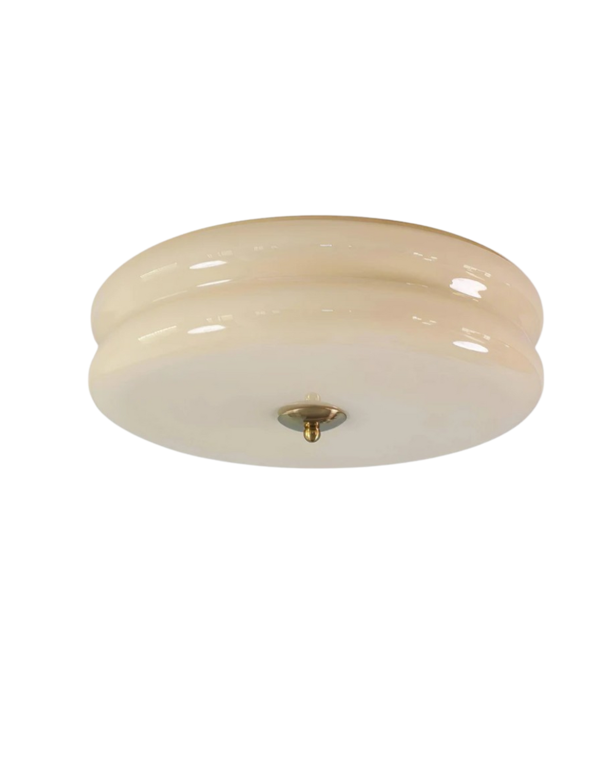 Plafonnier LED Art déco en verre, 3 teintes