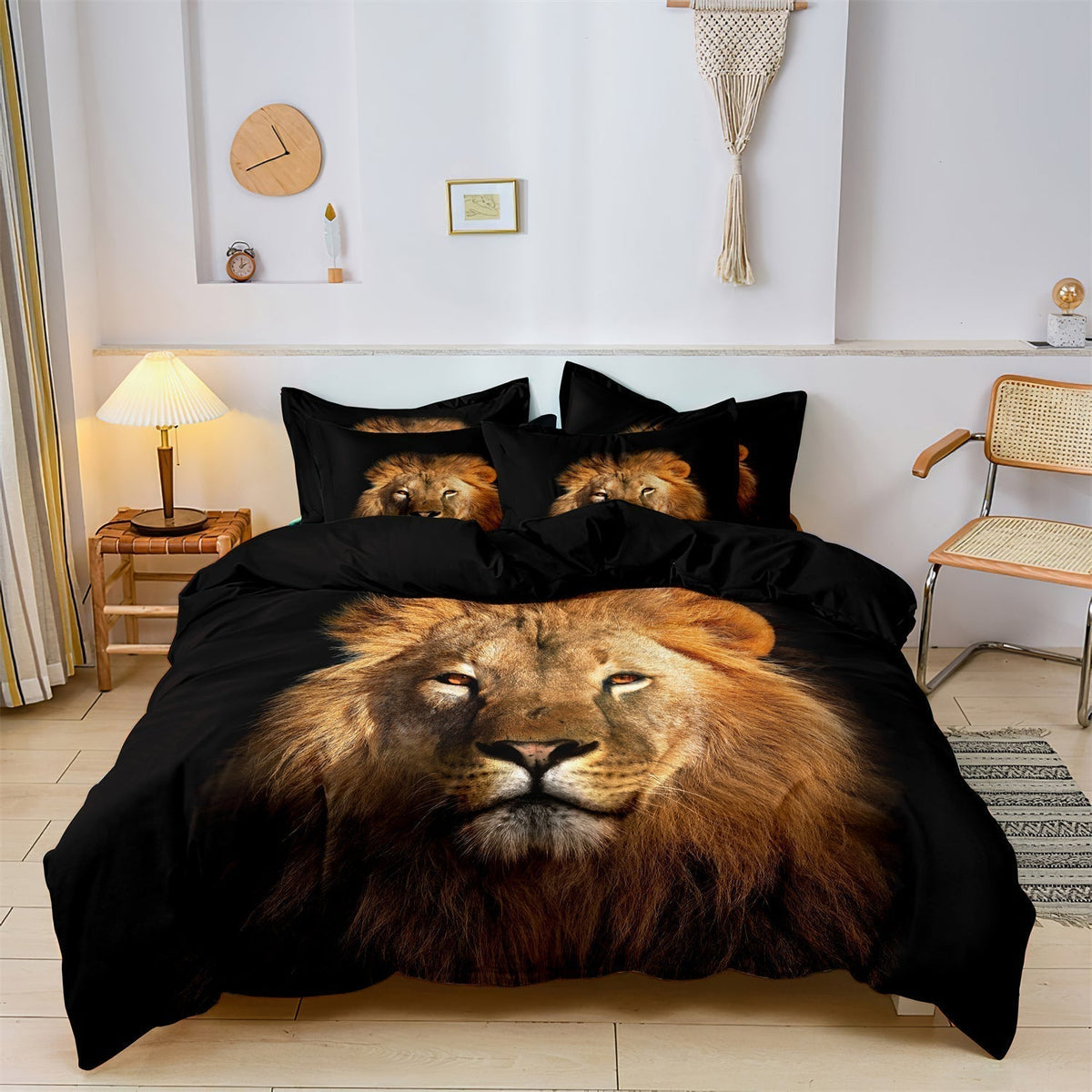 Housse de Couette Imprimé Lion Safari