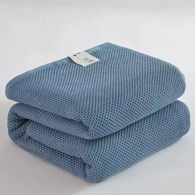 Japanese-Style Waffle Cotton Throw Blanket