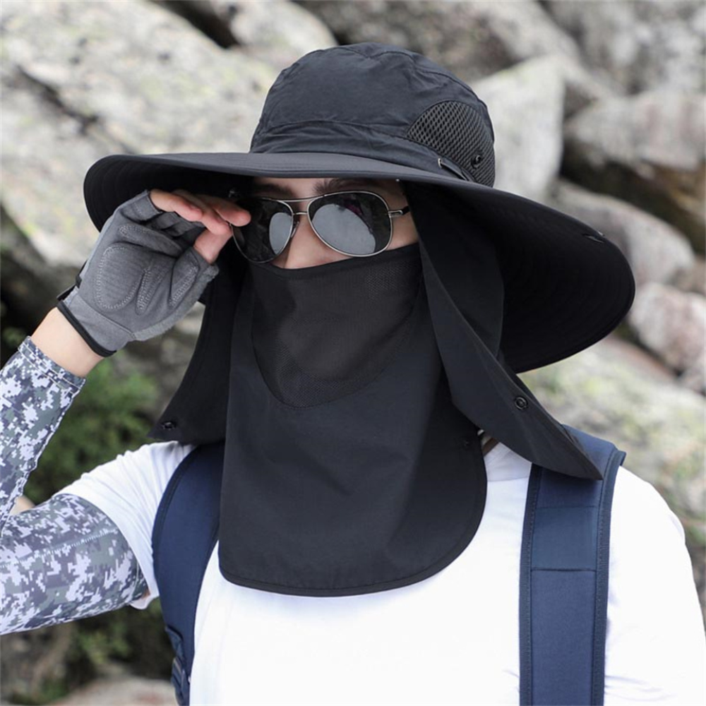Chapeau de Pêche Anti-UV à Large Bord Respirant