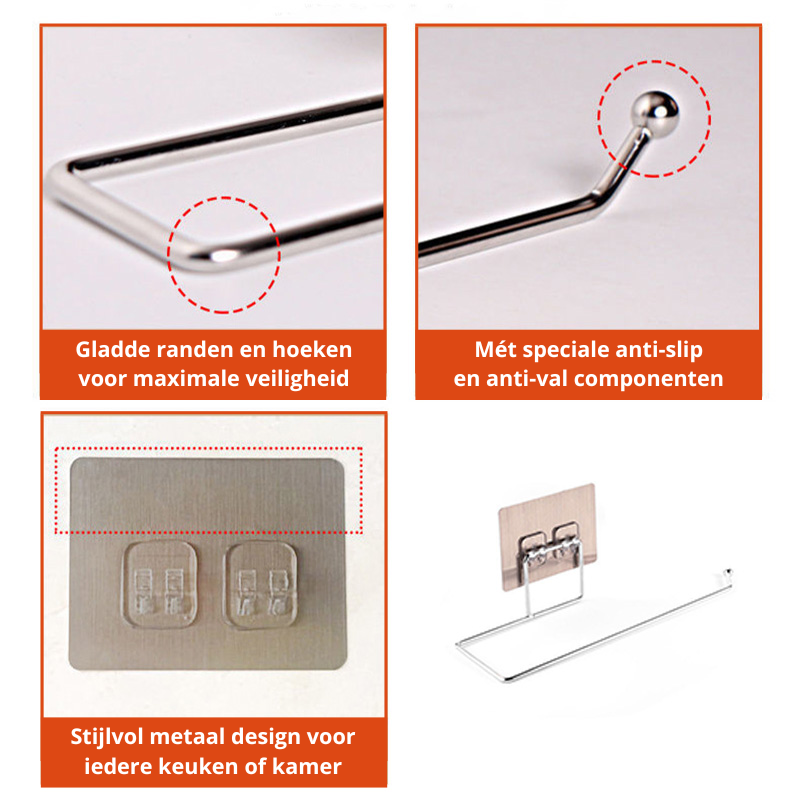 RollMate Holder - Porte-Essuie-Tout Inox, Lot de 2