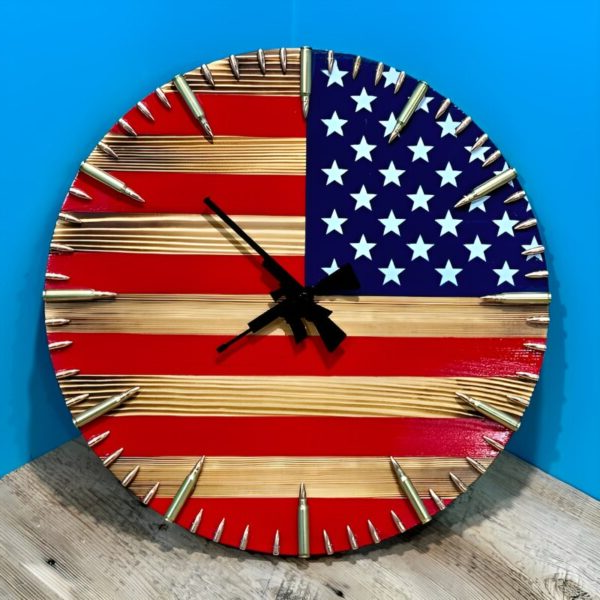 Horloge Artisanale Drapeau Américain