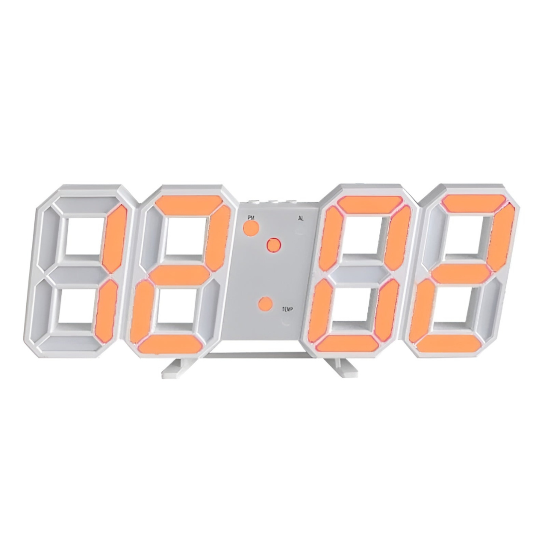 Digital LED Wall Clock with 3D Effect
