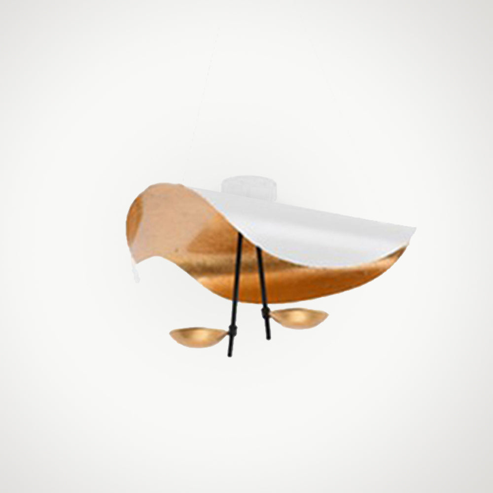 Luminaire feuille torsadée en métal, 1 ou 2 lumières