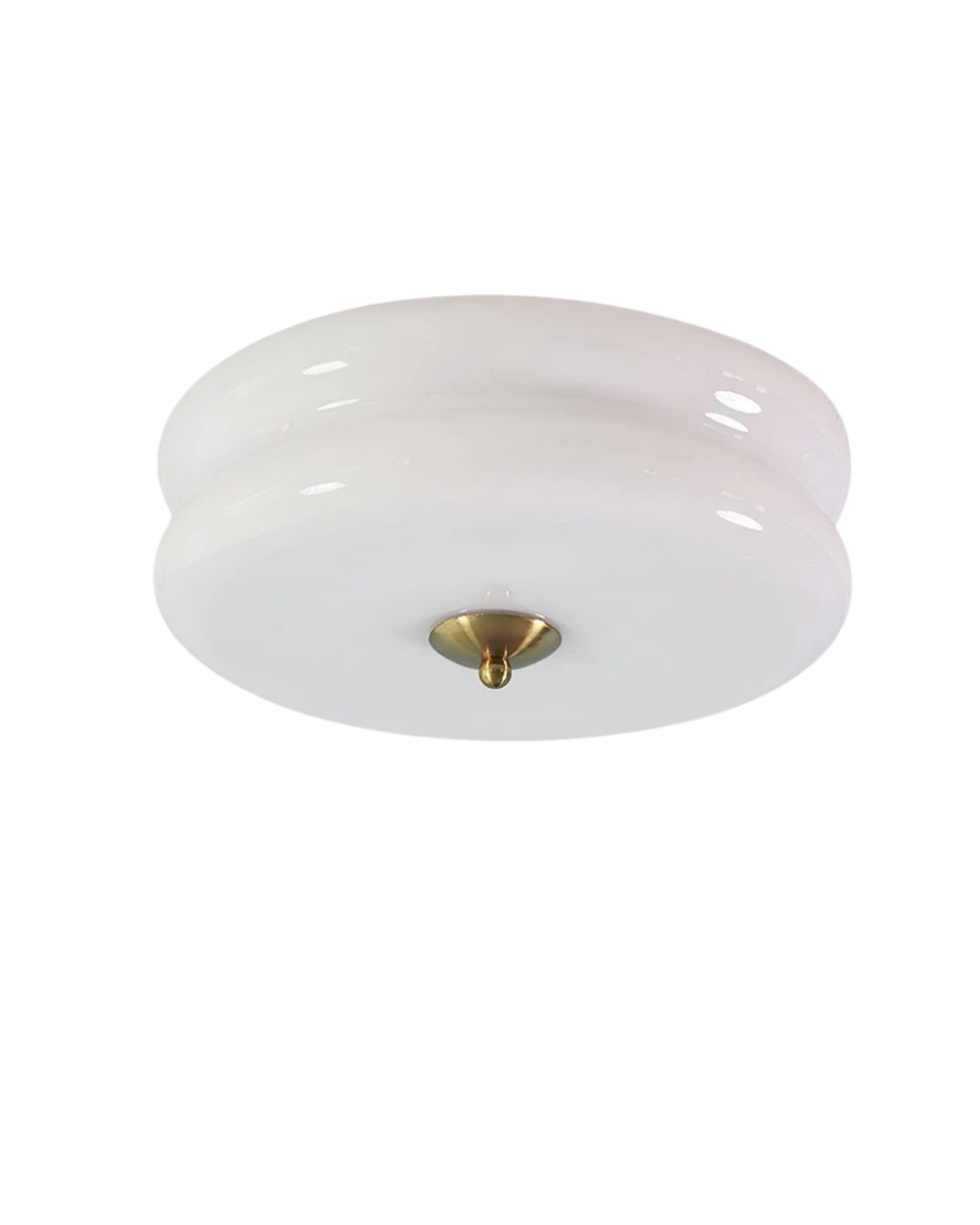 Plafonnier LED Art déco en verre, 3 teintes
