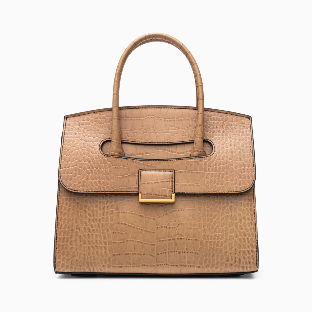 Structured Handbag with Flap and Top Handle, 6 Colours
