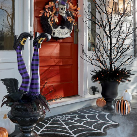 Piquets Jambes de Sorcière - Déco Halloween