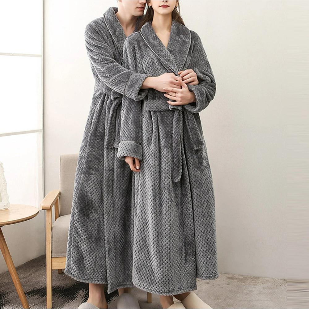 Peignoir d'Hiver en Polaire Douce – Grey