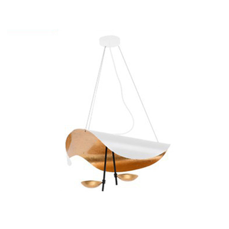 Luminaire feuille torsadée en métal, 1 ou 2 lumières