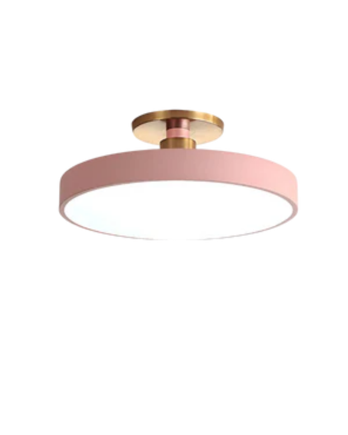 Plafonnier rond semi-encastré, diffuseur acrylique
