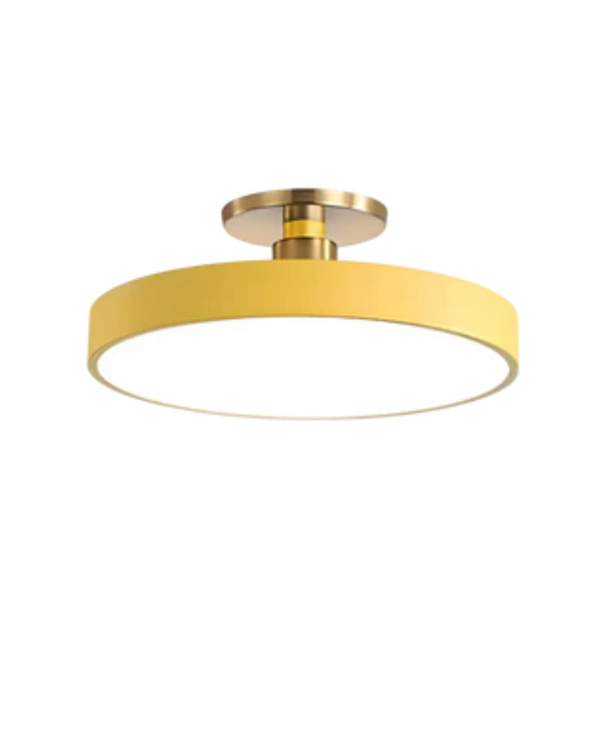 Plafonnier rond semi-encastré, diffuseur acrylique