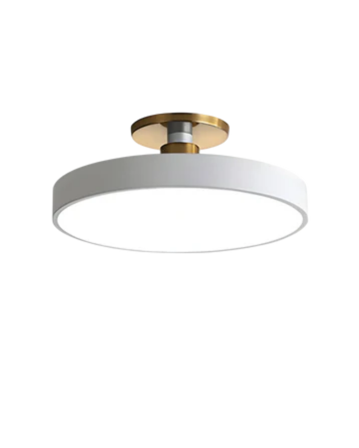 Plafonnier rond semi-encastré, diffuseur acrylique