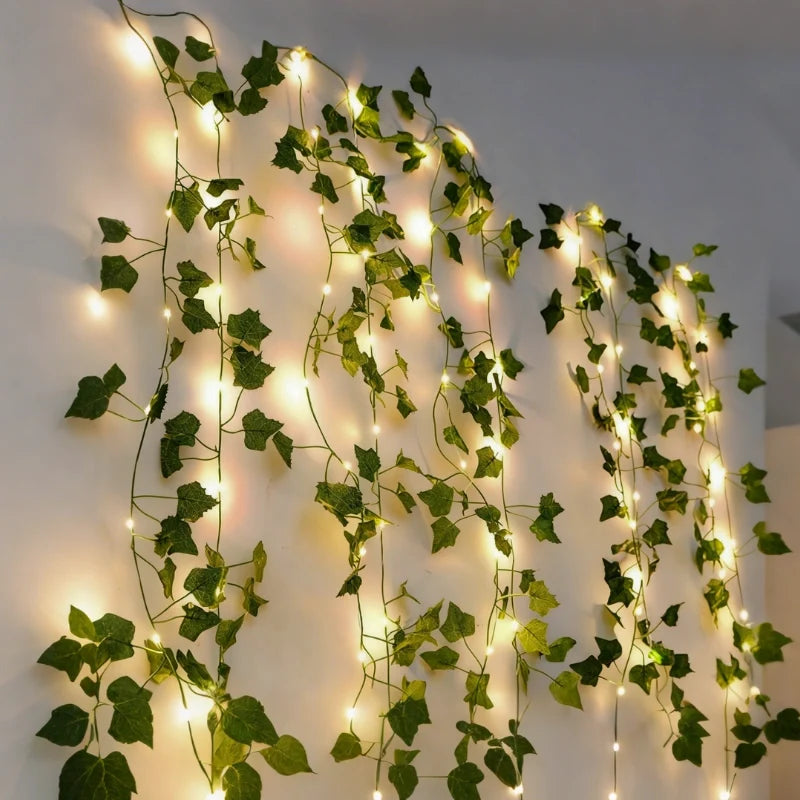 Guirlande lumineuse feuillage, piles ou solaire