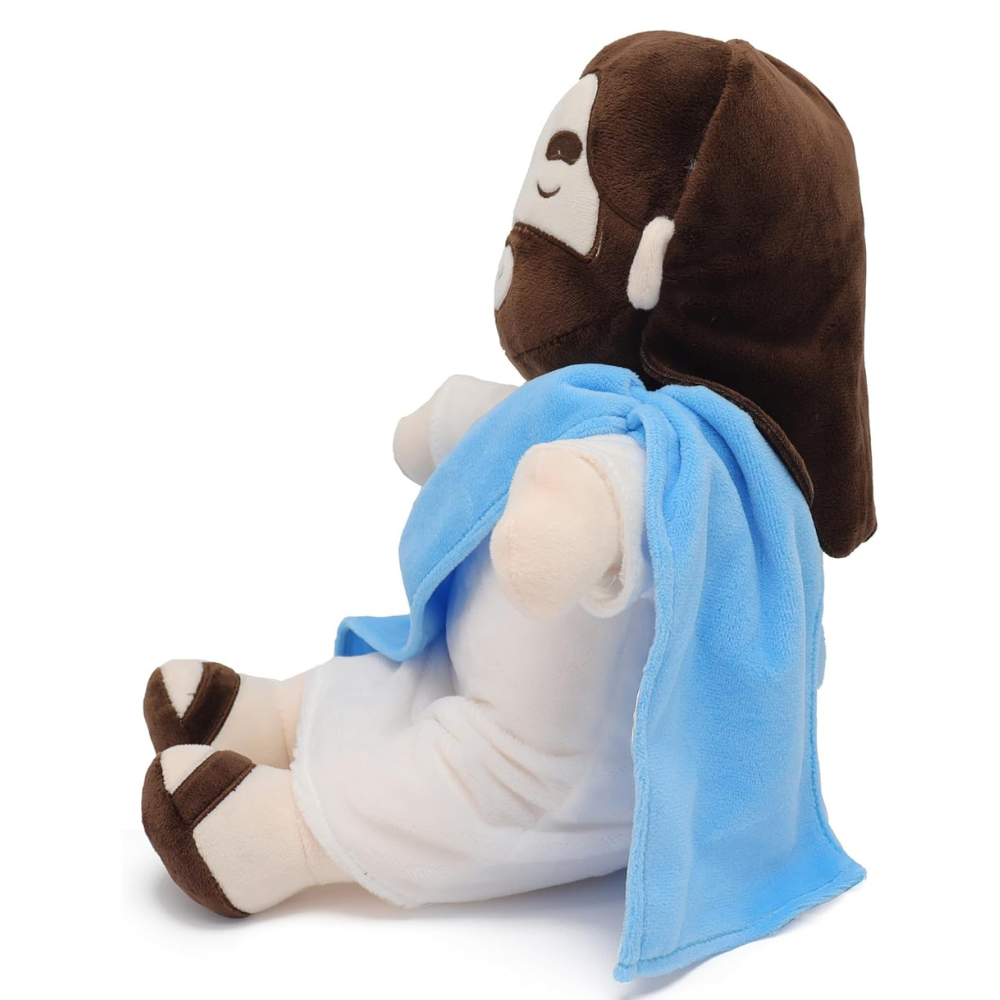 Peluche Jésus animée : respiration, lumière et musique