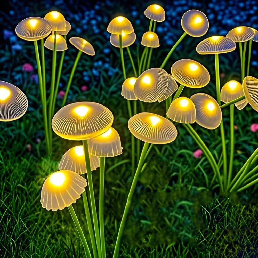 Lampes Champignons Solaires Oscillantes pour Jardin