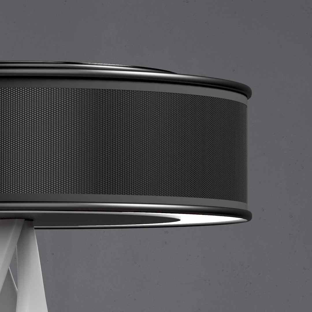 Lampe à poser avec chargeur sans fil et enceintes