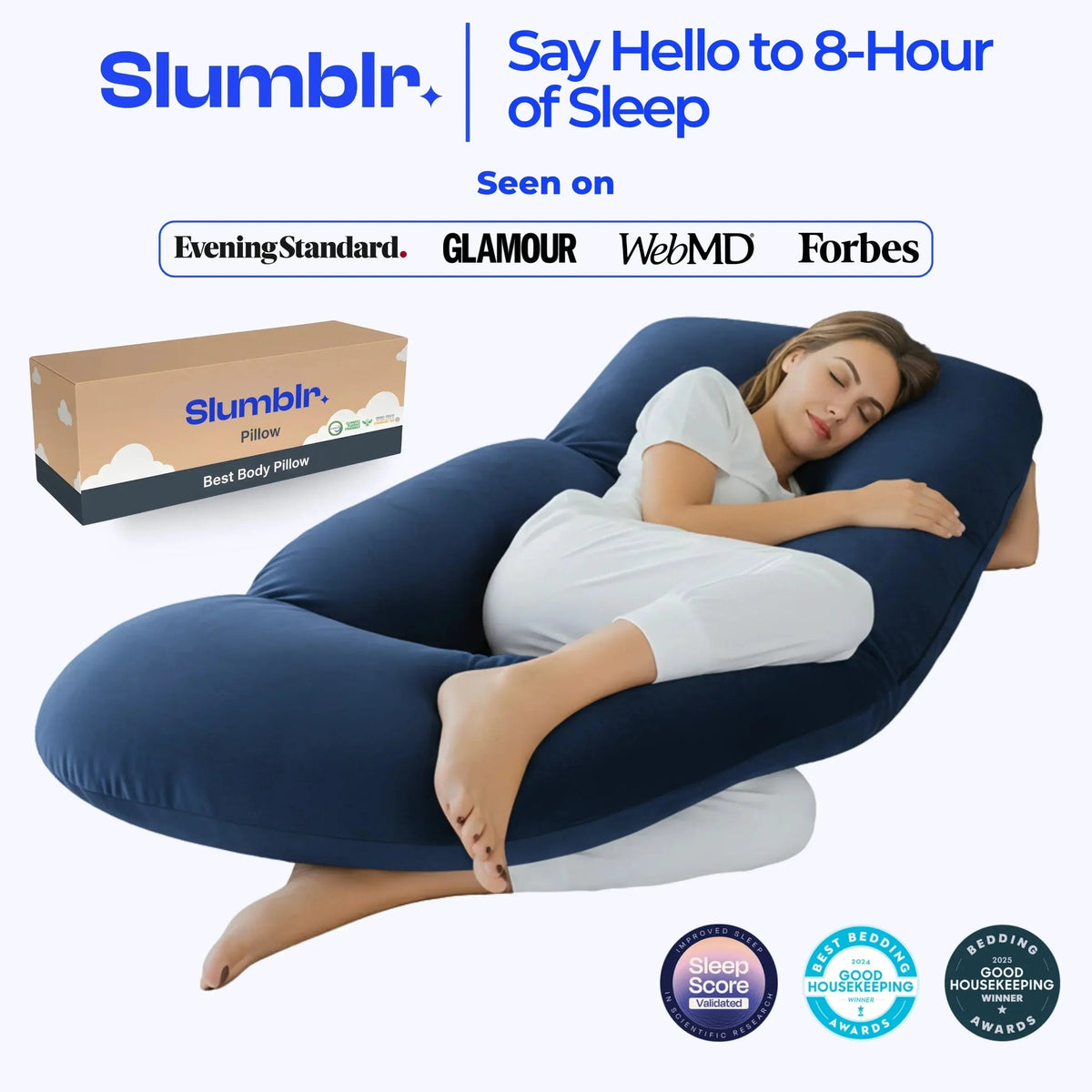 U-Shaped Full Body Pillow, Microfibre Fill