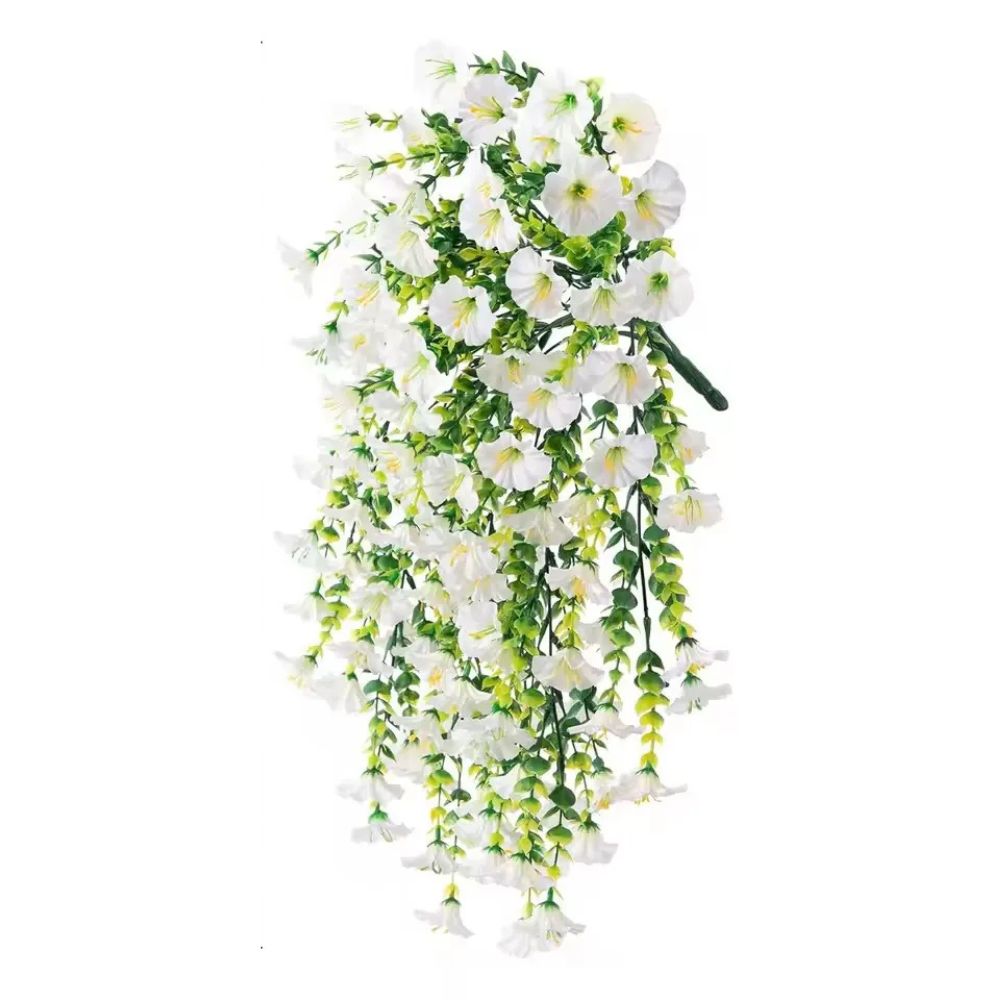 UV-Protected Hanging Artificial Morning Glory Flowers