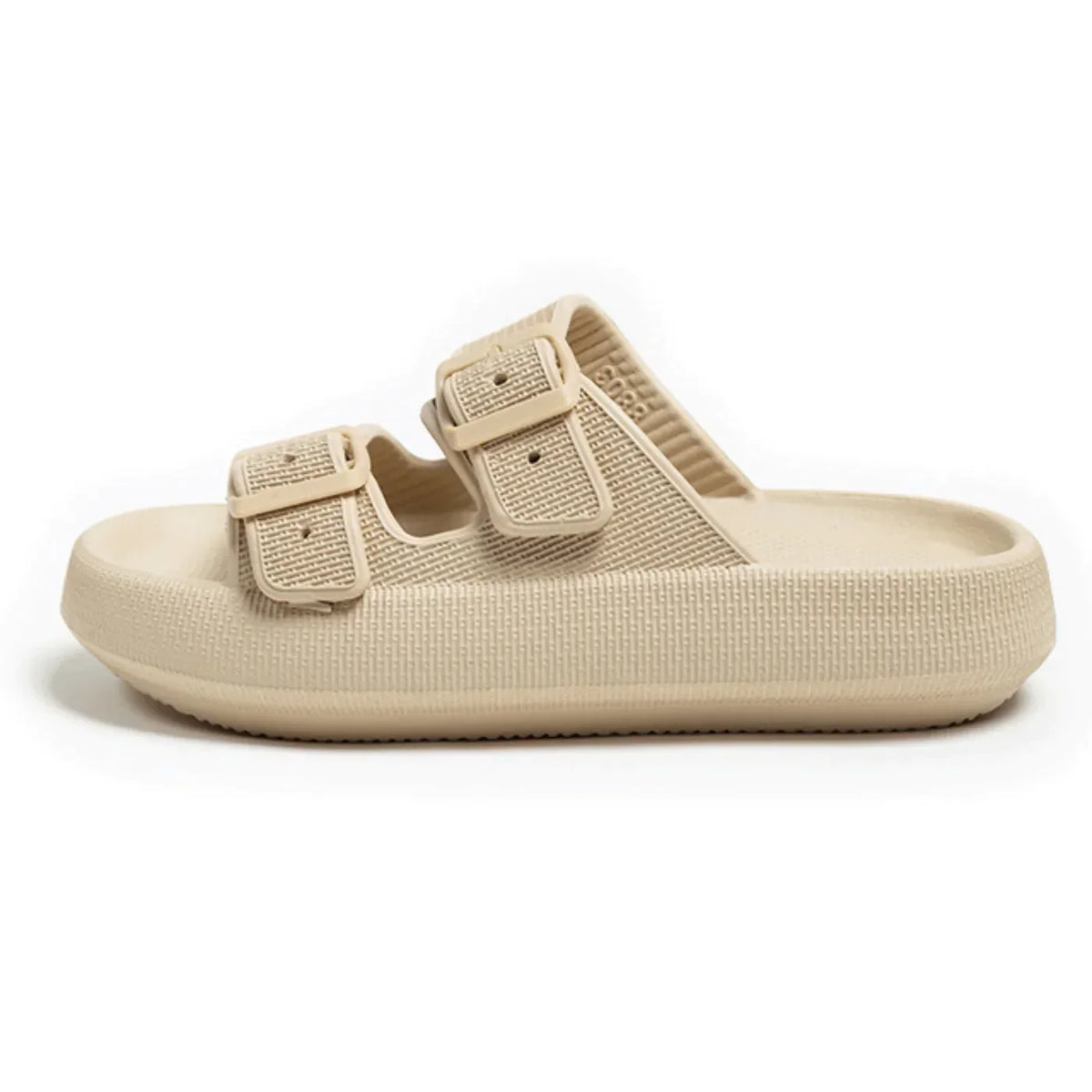 Claquettes Ultra-Douces à Brides Réglables - Beige