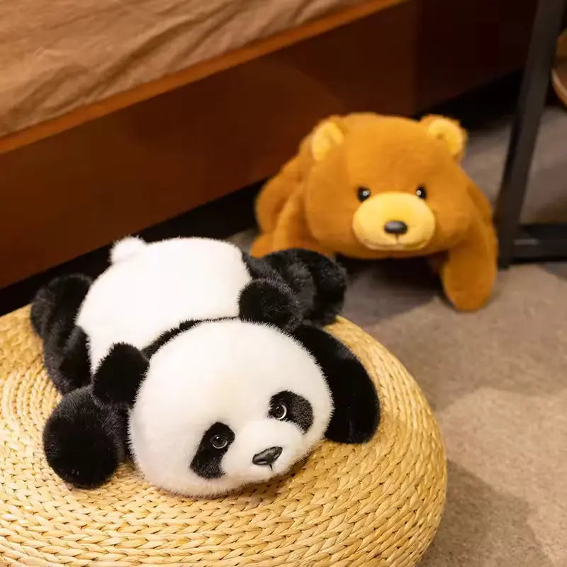 Peluche animal à fourrure douce, 40 ou 50 cm