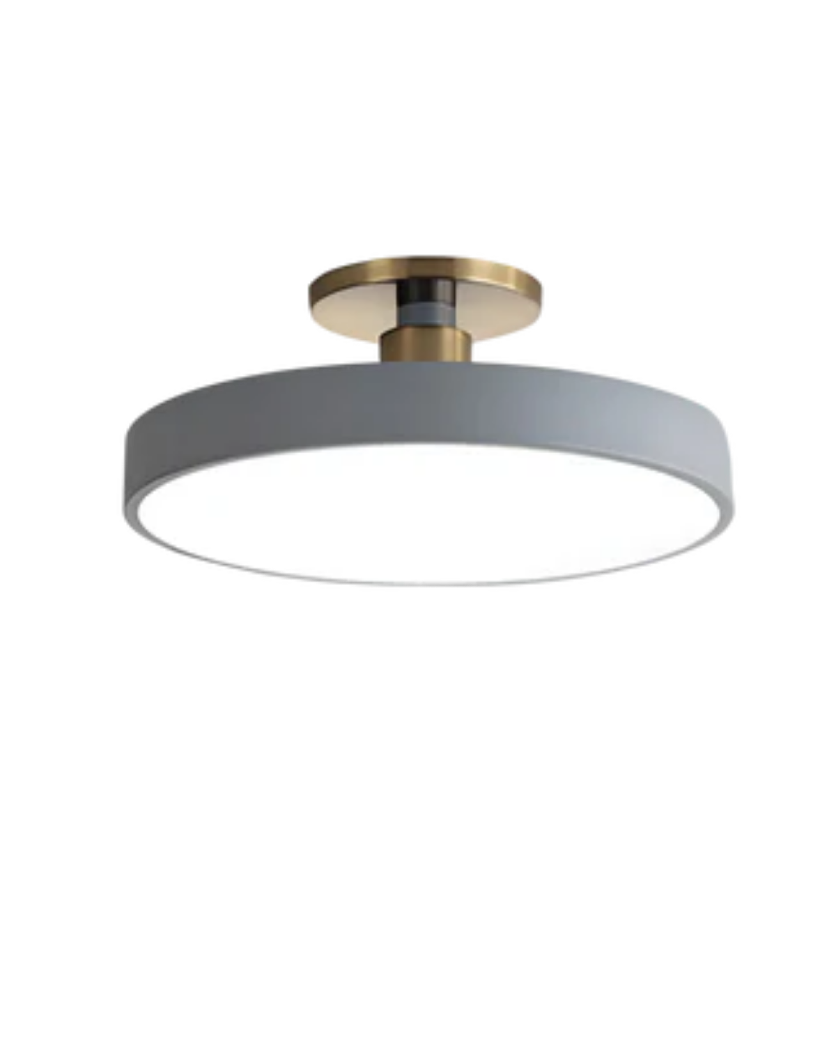 Plafonnier rond semi-encastré, diffuseur acrylique