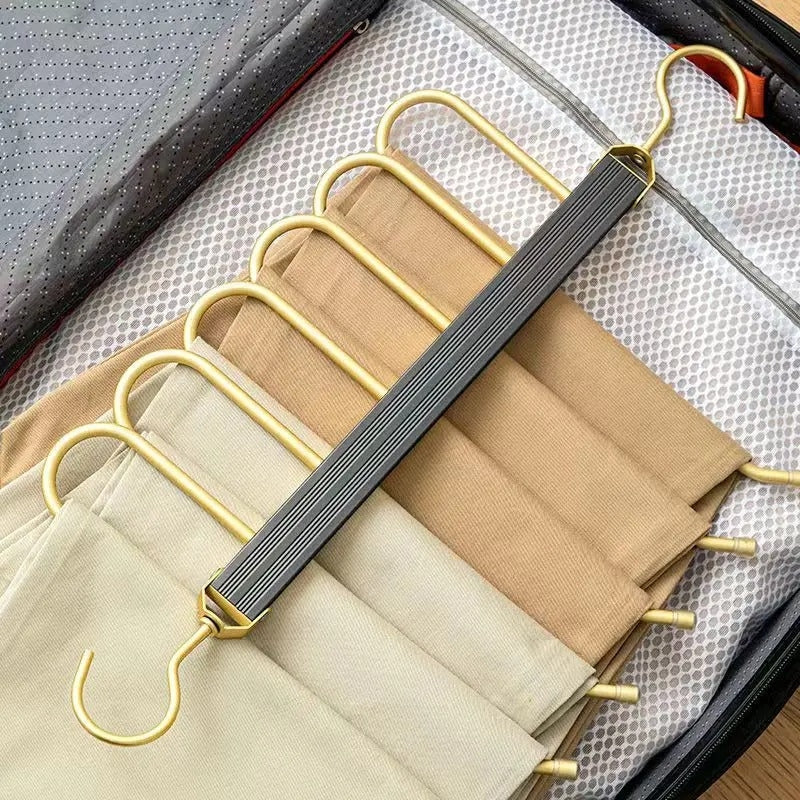 Cintre à pantalons en aluminium, 6 niveaux pivotants