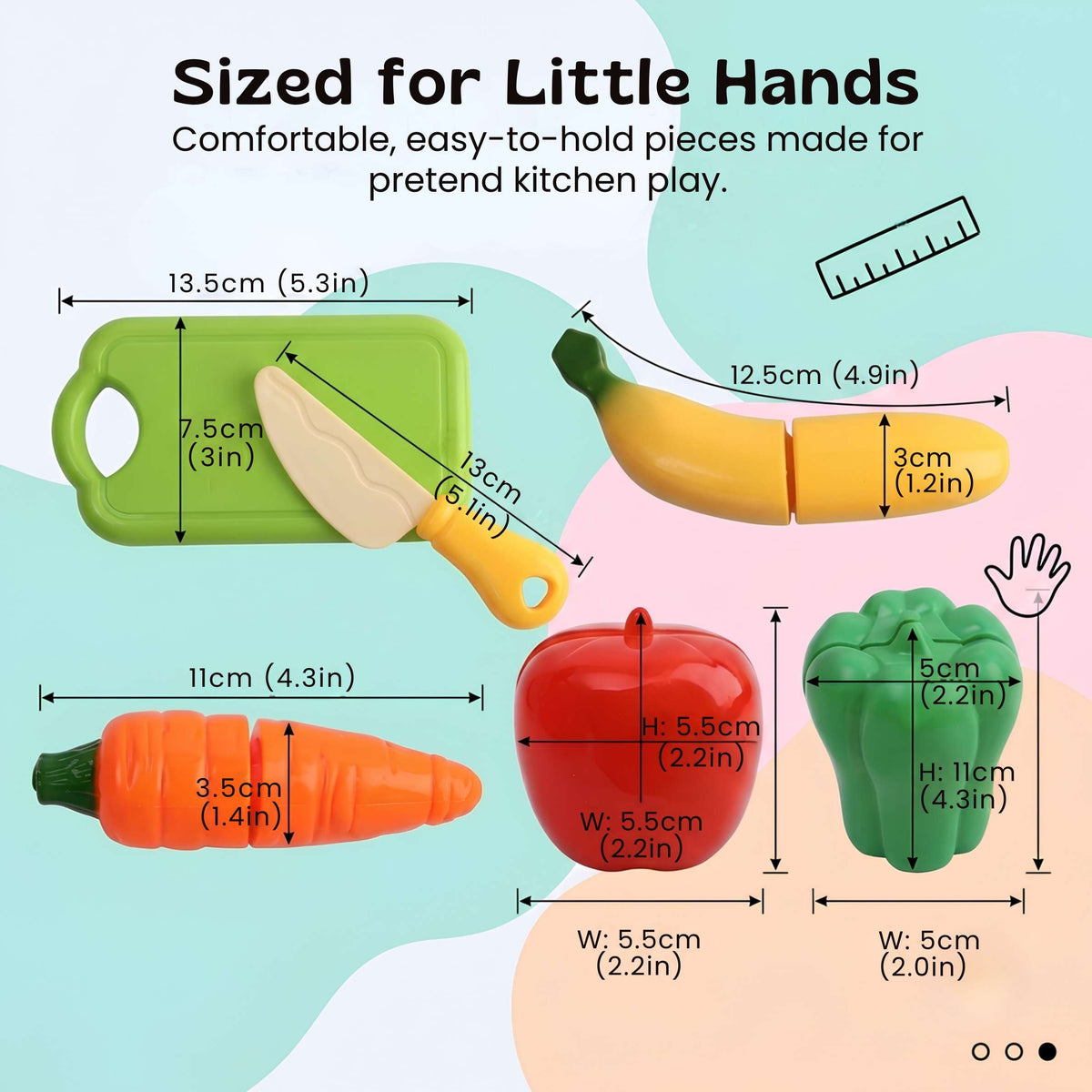 Dinette à découper, fruits et légumes à trancher