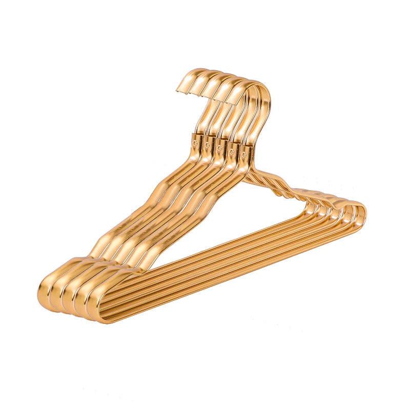 Slim Non-Slip Aluminium Clothes Hangers, Set of 5 or 10