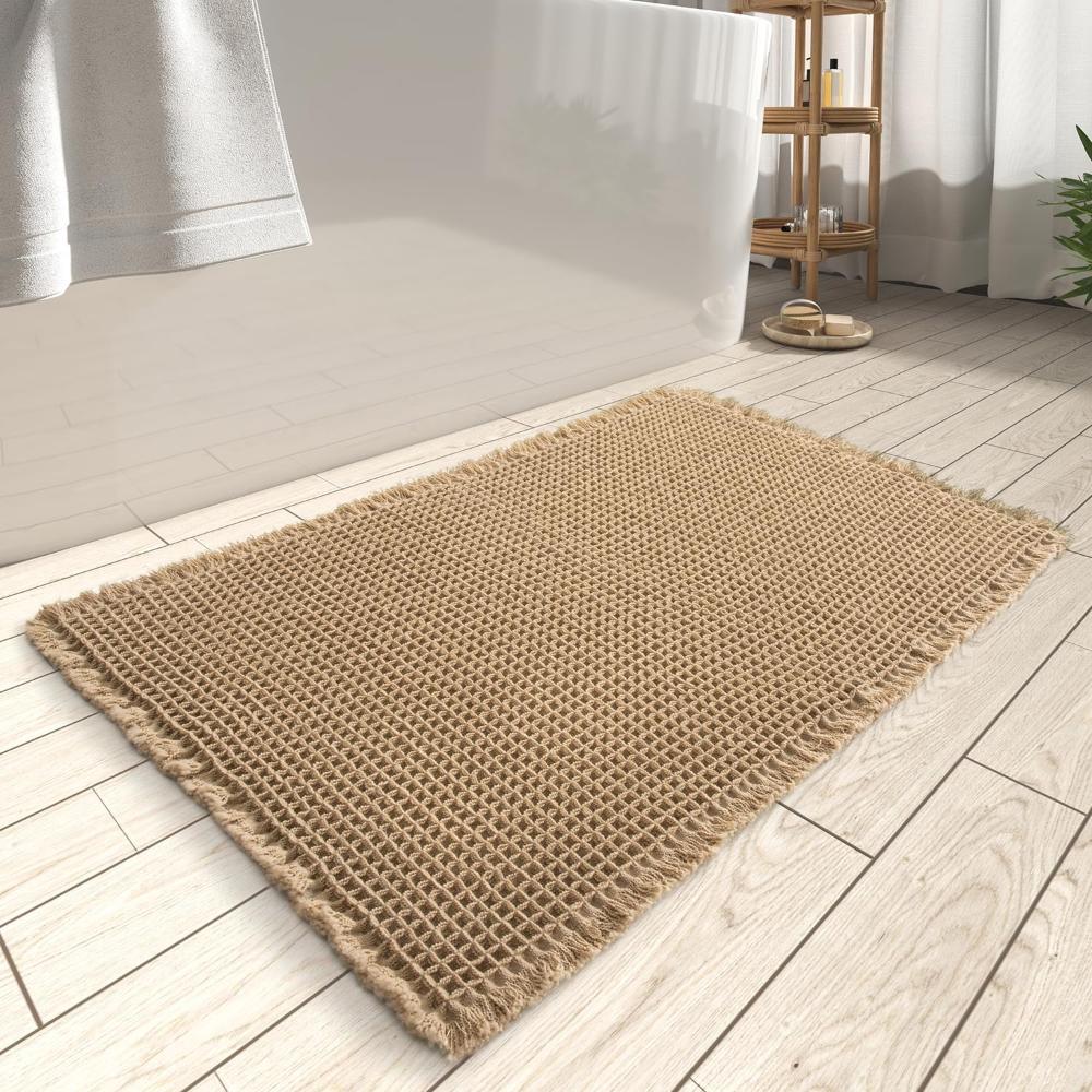 Waffle-Weave Bath Mat, Double Layer
