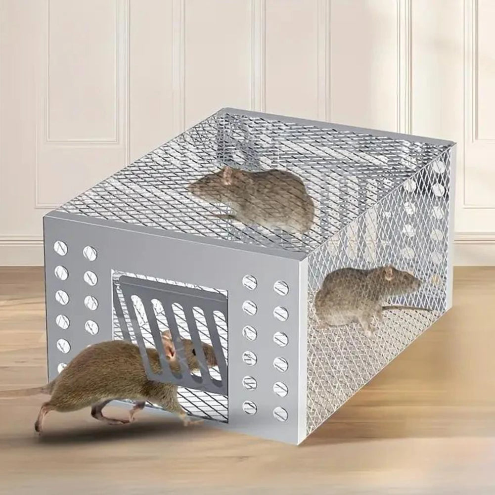 Cage Piège à Souris Réutilisable à Porte Coulissante