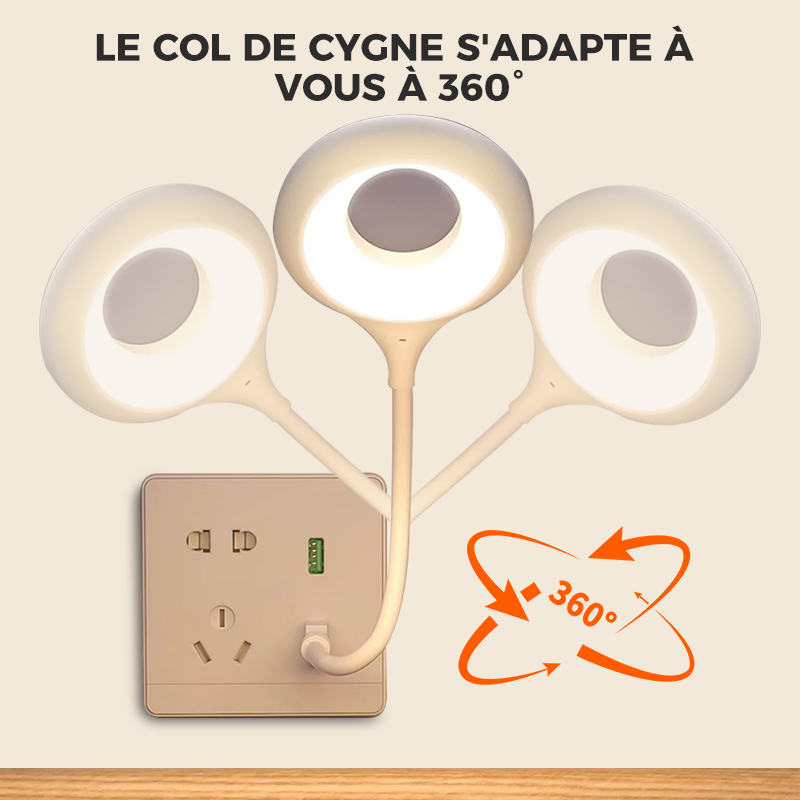 Lampe LED USB à commande vocale et col de cygne