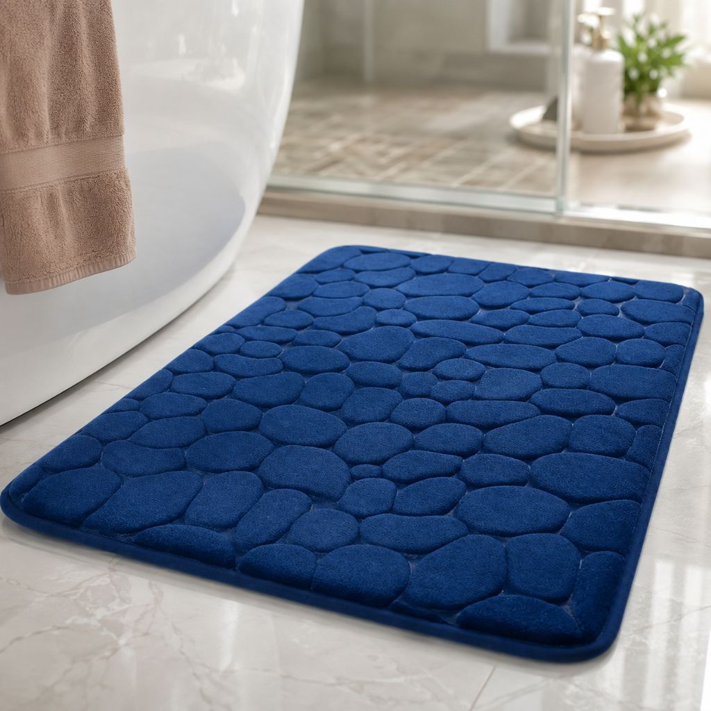 Tapis de bain antidérapant à séchage rapide, relief 3D