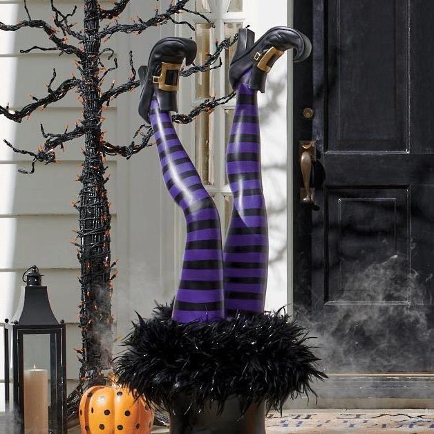 Piquets Jambes de Sorcière - Déco Halloween